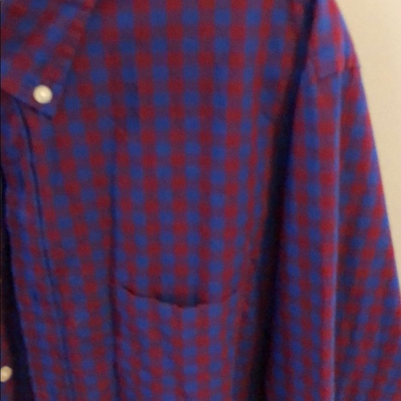 Red and blue J crew cotton dressshirt - Picture 3 of 4